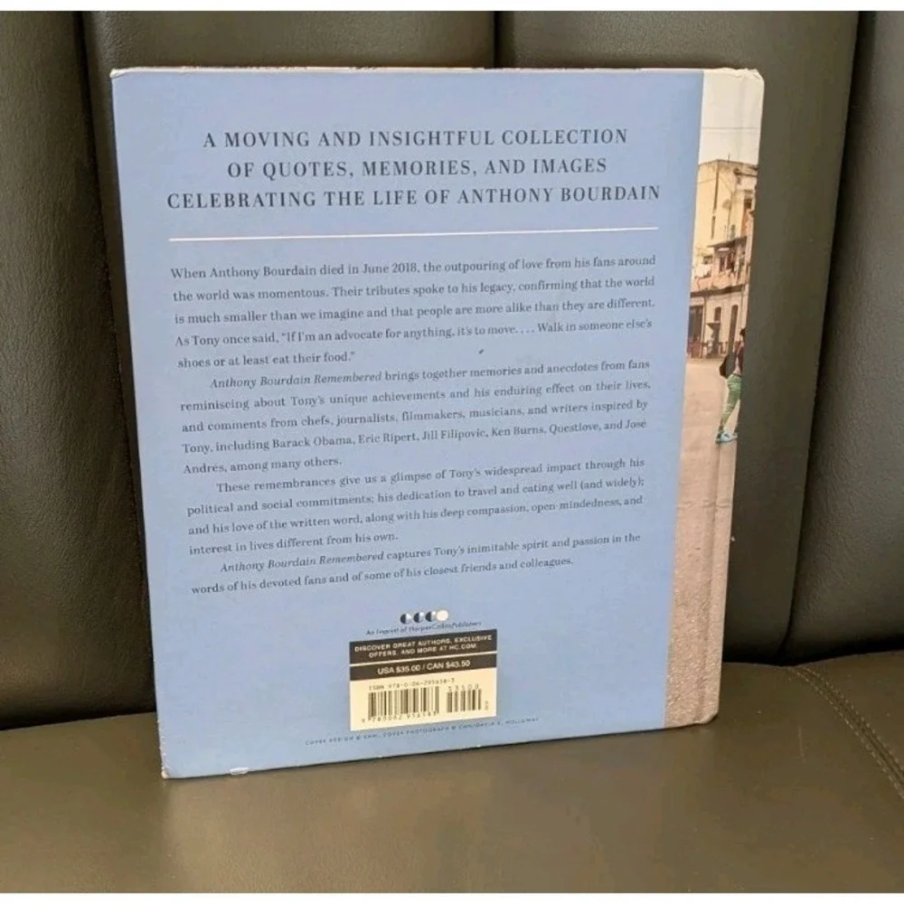 Coffee Table Anthony Bourdain Remembered Hardcover Tribute Book First Edition